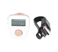 Jwthee Ring Counter,Rechargeable Silent Finger Counter 6 Digit Number and LCD Electronic Digital Display USB Rechargeable Sweat Proof Silicone Counter(White)
