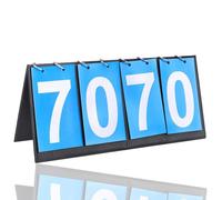 Jwthee Scoreboard Score Keeper, Scoreboard Flipper on Stand Table Top Scoreboard Flipper Portable Scoreboard Flipper 4 Player Digital Scoreboard