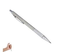 Jwthee Scribe Tool, Tungsten Steel Tip Scriber, Retractable Cutting Lettering Pen Metal Engraver Glass Cutting Tool for Glass and Ceramic Plate, 5.7inch (Silver)