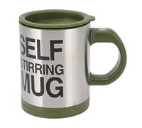 Jwthee Self Stirring Coffee Mug, Electric Mixing Cup with Lid Coffee Blending Mug for Chocolate, Milk, Tea, Office, Home, Kitchen 400ml (Army Green)