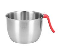 Jwthee Stainless Steel Mixing Bowl, Large Mixing Bowl Metal Mixing Bowls Stainless Steel for Popcorn Salad Dough Bowl, Large Metal Mixing Bowl with Pour Spouts, Handle, Measurement Marks (2800ML)