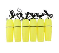 Jwthee Waterproofs Container Bottle Holder with Lanyard,6PCS Kayak Container Bottle ABS Waterproofs Portable Kayak Sealed Bottles Dry Canister with Hook Rope for Surfing Kayaking Boating (Yellow)