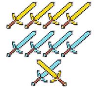 JWTRSVTY 10 PCS Inflatable Swords Set, 63 cm Inflatable Pixel Sword, Inflatable Pirate Sword Child, Inflatable Pixel Swords Child, for Cosplay, Pool, Pirate Theme Party, Costume Accessories
