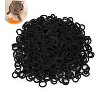 jwtyu 500 Pcs Cotton Hair Bands Black Bobbles Soft Hair Bobbles Girl Hair Ties for Girls Hair Accessories Bags Ties DIY Handmade