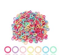 jwtyu 500 Pcs Cotton Hair Bands Colorful Bobbles Soft Hair Bobbles Girl Hair Ties for Girls Hair Accessories Bags Ties DIY Handmade