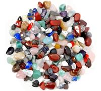 jwtyu 600g Gemstone mix 9-12mm Semi Precious Stones Coloured crystal chips for Decorative Gemstone Games