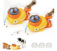 JWVGWV 2PCS Duck Treat Dispenser for Dogs to Train Problem-Solving Skills,Dog Slow Feeder Puzzle Toy Prevents Bloating, Interactive Treat Dispensing Toy for Small Cats, Dogs