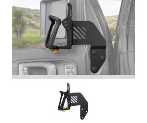JWWY for Jeep JL Front Door Cup Holder Drink Holder on Driver's Left Side Beverage Rack for 2018-2025+ Jeep Wrangler JL JLU & Gladiator JT 4xe Interior Accessories Alloy