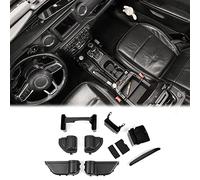 JWWY Gear Shift Passenger Armrest Center Console Door Side Storage Box Grab Handle Gear Organizer Tray for 2018-2022 Jeep Wrangler JL JLU & 2/4 Door Gladiator JT Interior Accessories 10PCS