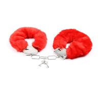 JWZMB Plush Handcuffs Bracelet for Women Men, Stainless Steel Plush Fluffy Bracelet, Cosplay Handcuffs Bracelets Accessory for Role Playing Games, Escape Rooms, and Party Favors, M, Cotton, no