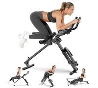 JX FITNESS AB Rowing Machine 2-in-1 Adjustable Abs Machine Foldable Design for Home Gym