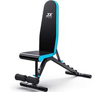 JX FITNESS Adjustable Weight Bench Incline Decline Flat Workout Bench 90 Degree Upright Home Training Sit up Gym Bench