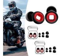 JXAXD 2 Pairs Motorcycle Earplugs Wind Noise, Artevive Earplugs, Ear Protection Motorcycle, Moto Earplugs and 4 Sizes in XS/S/M/L, A