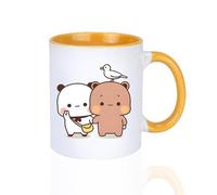 JXAXD Bubu Dudu Cup 330 ml, Bubu Dudu Ceramic Mug for Tea and Coffee, Mochi Cat Classic Mug Best Gift Funny Coffee Cups, C
