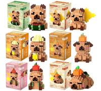 JXBBAAC Capybara Building Blocks, Micro Construction Building Bricks Mini Animal Bricks DIY Building Block Set 3D Puzzle Brick Creativity Bricks Micro Construction Bricks Gift for Birthday Carnival