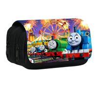 JXBBAAC Thomas Pencil Case for Children, Anime Pencil Bag, 3D Large Capacity Pencil Case Pencil Case for Girls Boys Office School, Black, Fashion