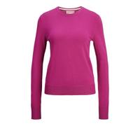 JXCARA Comfy Crew Neck Knit SN, Fuchsia Red/Detail:/Fog, S