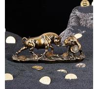 JXCBXJ Bull and Bear Statue,Resin Abstract Tabletop Decor, Stock Market Decor,Gifts for Financial Investment Managers Investor.