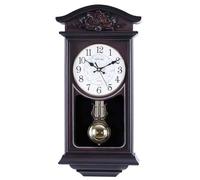 JXCCA Chiming Wall Clocks with Pendulum, Wall Clock Vintage, Living Room Clocks Wall Decorative Large, Battery Operated, Frame Spray Paint Texture, Three-dimensional Carving, European