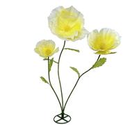 Jxcnkiy 3Pcs Giant Flowers Wedding Decor, Artificial Flower with Stems Large Fake Flowers Decorations for Garden, Office, Home Decor, Wedding, Party, Graduation, Store, Art Gallery (Yellow)