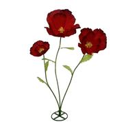 Jxcnkiy Giant Flowers for Decoration - 3Pcs Large Flowers for Backdrop Paper Flower Artificial Realistic Faux Flower for Home, Living Room, Wedding Party, Birthday Party (Wine red)