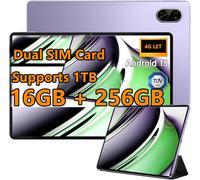JXCNSNW Android Tablet 10.1" inch, 4G LTE Dual SIM, 16GB RAM,256GB Storage,Supports Extend 1TB, IPS Touchscreen,Dual Camera, WiFi/WLAN/Bluetooth/GPS,TYD-109pro