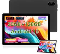 JXCNSNW Android Tablet 10.1" inch, 4G LTE Dual SIM, 20GB RAM,256GB Storage,Supports Extend 1TB, IPS Touchscreen,Dual Camera, WiFi/WLAN/Bluetooth/GPS,TYD-109pro (Black, 256 GB)