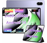 JXCNSNW Android Tablet 10.1" inch, 4G LTE Dual SIM, 24GB RAM,256GB Storage,Supports Extend 1TB, IPS Touchscreen,Dual Camera, WiFi/WLAN/Bluetooth/GPS,TYD-109pro (Purple, 24GB+256 GB)