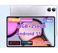 JXCNSNW Android Tablet 10.1" inch, 4G LTE Dual SIM, 24GB RAM,256GB Storage,Supports Extend 1TB, IPS Touchscreen,Dual Camera, WiFi/WLAN/Bluetooth/GPS,TYD-109pro (Silver, 256 GB)