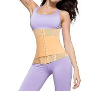 JXCTNNU Waist Trainer Women Body Shaper Sweat Belt Waist Cincher Postpartum Belly Wrap Waist Trimmer Suitable for Sports and Everyday Life, Unisex (Beige, XS(58-64cm))