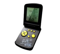 JXD 3.5-Inch Screen Block Game Console With Unique Flip Design Built-in 26 Retro Games Multiple Modes Adjustable Difficulty/Speed Children's Educational Game Toys Christmas (Black)