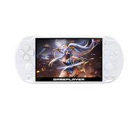 JXD Multifunctional Video Game Console 5.1 inch 7500 Free Retro Games Handheld Game Console Portable Pocket Children's Game Player Mini Arcade Emulator Device mp3/4 Holiday(White)