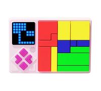 JXD Super Electronic Jigsaw Puzzle Maze Block Game console Training Concentration/Logical Thinking Parent-Child Interactive Educational Toy Children/Teens/Boys/Girls/Students Gifts (Pink)