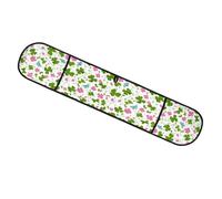 JXDXHCW Double Oven Gloves Heat Resistant Pink Flower Clover Butterfly Oven Mitts for Baking Cooking and Kitchen, 90 * 19 cm