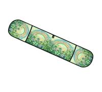 JXDXHCW Double Oven Gloves Heat Resistant St. Patrick Rainbow Clover Field Oven Mitts for Baking Cooking and Kitchen, 90 * 19 cm