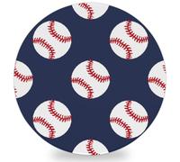 JXDXHCW Drink Coasters Set of 1, Absorbent Ceramic Coaster with Cork Base, Baseballs Pattern Round Cup Coasters for Home Kitchen Bar, 10 cm