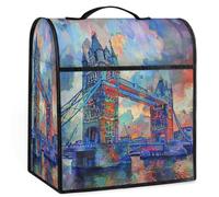 JXDXHCW Mixer Covers for 6-8 Quart Mixer, Stand Mixer Dust Cover with Top Handle and Accessories Pockets Kitchen Appliance Cover Dust Proof -Watercolor London Bridge
