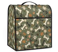 JXDXHCW Mixer Covers for 6-8 Quart Mixer, Stand Mixer Dust Cover with Top Handle and Accessories Pockets Kitchen Appliance Cover Dust Proof -Olive Pet Paws Bones
