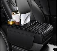 JXDYY Car Armrest Box Cover Mat for Alfa Romeo Spider Type 939 2006-2012, Leather Middle Console Cover Stylish Car Decoration Accessories,A-Black