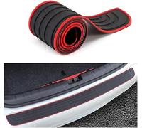 JXDYY Car Rear Bumper Protector for Tesla Model S 2016 2017 2018 2019 2020 2021 2022, Rubber Boot Sill Strip Anti-Scratch Rear Guard Auto Exterior Styling Accessories,Red+Black-104cm*9cm