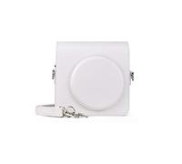 JXE Camera Bag Protective Case Camera Shoulder Bag PU Cover Protector Compatible with Instax Square SQ1 Instant Camera-White
