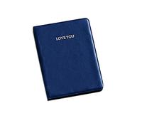JXE Vintage LOVE YOU Style PVC Photo Book Album Name Card Holder For Fujifilm Instax Wide 300/210 5 inch Instant Films (32 Pockets) - Blue