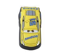 JXGUANGDIAN Shoe Charms for Crocs, 3D Cartoon Car Themed Jibbitz, 5/6 Packs of Shoe Accessories with Racing Design, Decorations for Men Women (Yellow racing car)