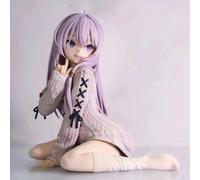 JXGZHNYL Wandering Witch: The Journey of Elaina Statue, Desktop Ornament, Cake Decoration (Sweater Elain) (Grey)