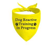 JXGZSO 1 Piece Dog Reactive Training in Progress/Dog Reactive Dog Bandana Reactive Dog Gift (Train in Progress D)