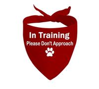 JXGZSO 1 Piece Dot Not Approach/Please Approach Slowly Nervous Dog Bandana Shy Rescue Nervous Shy Dog Gift (Dont Approach D red)