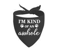 JXGZSO 1 Piece Funny Dog Scarf I'm Kind of an Dog Bandana Rude Puppy Bandana (of an D B)