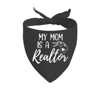 JXGZSO 1 Piece Funny My Mom/Dad is A Realtor Dog Bandana Realtor Dog Bandana Gift (Mom is A Realtor D B)