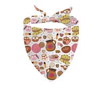 JXGZSO 1 Piece Mexican Christmas Food Bandana Christmas Mexican Food Lovers Gift Mexican Gift (Mexican Food Dog)