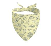 JXGZSO 1 Piece Seashell Triangle Dog Bandana Beach Party Dog Scarf Bachelorette Merchandise (Seashell Bandana)